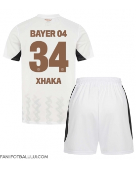 Bayer Leverkusen Granit Xhaka #34 Echipament de Fotbal Replică 2024-25 Copii Deplasare (+ Șorturi)